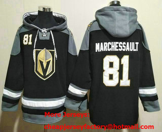 Men's Vegas Golden Knights #81 Jonathan Marchessault Black Ageless Must Have Lace Up Pullover Hoodie
