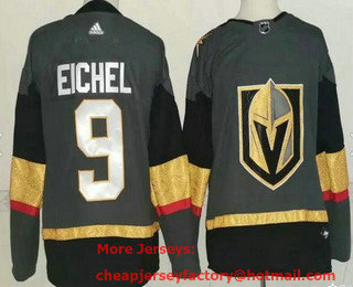 Men's Vegas Golden Knights #9 Jack Eichel Gray Authentic Jersey