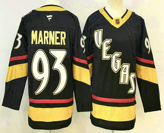 Men's Vegas Golden Knights #93 Mitch Marner Black Reverse Retro Authentic Jersey