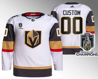 Men's Vegas Golden Knights Active Player Custom White 2023 Stanley Cup Champions Stitched Jersey