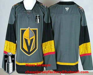 Men's Vegas Golden Knights Blank Gray 2026 Stanley Cup Final Authentic Jersey