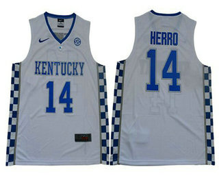 Men's Villanova Wildcats #14 Tyler Herro White Basketball Elite Stitched NCAA Jersey