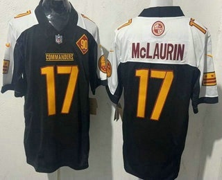 Men's Washington Commanders #17 Terry McLaurin Limited Black Thanksgiving FUSE Vapor Jersey