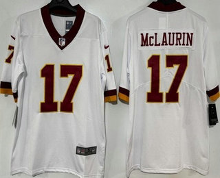 Men's Washington Commanders #17 Terry McLaurin Limited White Alternate Vapor Jersey