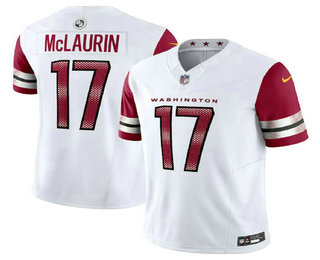Men's Washington Commanders #17 Terry McLaurin White 2023 FUSE Vapor Limited Stitched Jersey