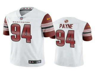 Men's Washington Commanders #94 Daron Payne White Vapor Untouchable Stitched Football Jersey