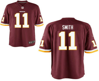 Men's Washington Redskins #11 Alex Smith Burgundy Red Team Color Stitched NFL Nike Elite Jersey
