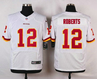 Men's Washington Redskins #12 Andre Roberts White Road NFL Nike Elite Jersey