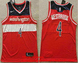 Men's Washington Wizards #4 Russell Westbrook Red 2021 Nike Swingman Stitched NBA Jersey