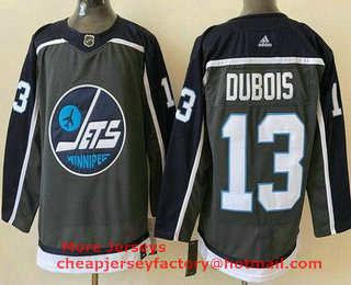 Men's Winnipeg Jets #13 Pierre Luc Dubois Gray 2021 Reverse Retro Authentic Jersey