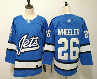 Men's Winnipeg Jets #26 Blake Wheeler Blue New Alternate Adidas Stitched NHL Jersey