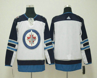 Men's Winnipeg Jets Blank White 2017-2018 Hockey Stitched NHL Jersey