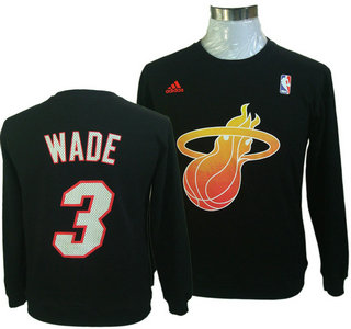 Miami Heat #3 Dwyane Wade Black Hoody