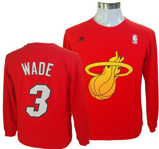 Miami Heat #3 Dwyane Wade Red Hoody