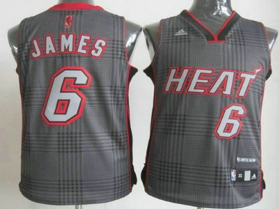 Miami Heat 6 LeBron James Black Rhythm Fashion Jersey