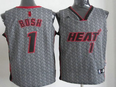 Miami Heats 1 Chris Bosh 2012 Static Fashion Jersey