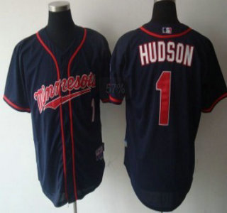 Minnesota Twins #1 Hudson Navy Blue 2011 New Jersey