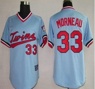 Minnesota Twins #33 Justin Morneau Light Blue Jersey