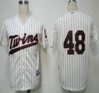 Minnesota Twins #48 Pavano Cream Jersey