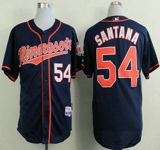 Minnesota Twins #54 Ervin Santana 2015 Navy Blue Jersey