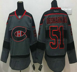 Montreal Canadiens #51 David Desharnais Charcoal Gray Jersey