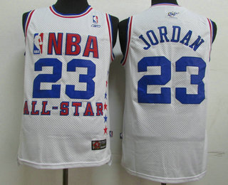 NBA 2003 All-Star #23 Michael Jordan White Hardwood Classics Soul Swingman Throwback Jersey