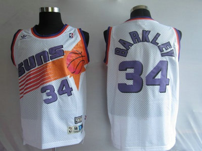 NBA Jerseys Phoenlx Suns 34 BARKLEY white