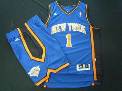 New York Knicks 1 Stoudemire blue Basketball Suit