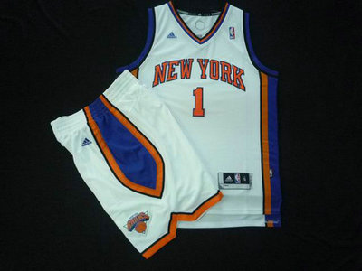 New York Knicks 1 Stoudemire white color Basketball Suit