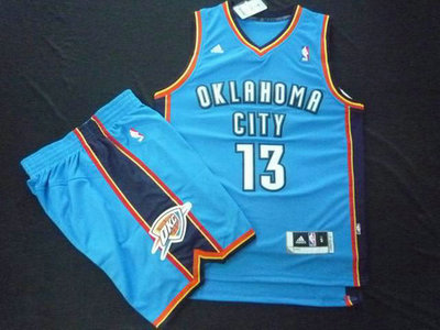 Oklahoma City Thunder 13 HARDEN blue Basketball Suit