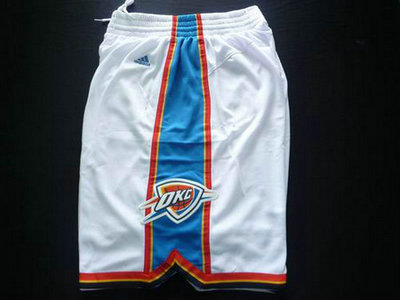 NBA Oklahoma City Thunder White Shorts
