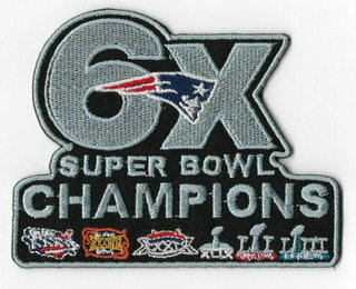 NFL New England Patriots Super Bowl 6X Champions Patch