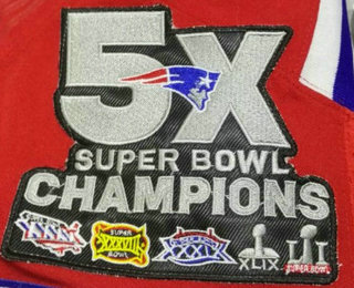 NFL Super Bowl New England Patriots 5X Champions Patch