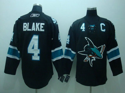 NHL Jerseys San Jose Sharks 4 BLAKE BLACK