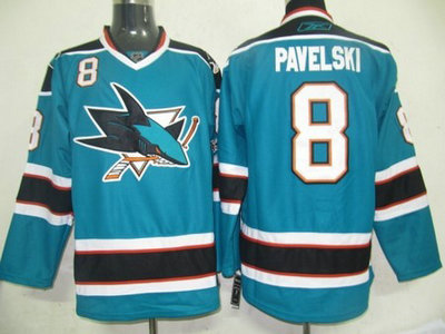 NHL San Jose Sharks 8 Pavelski Green Jerseys