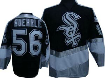 NHL White Sox 56 BUEHRLE New Black Jersey