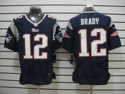 New England Patriots 12 Tom Brady Blue 2012 Nike NFL Elite Jerseys