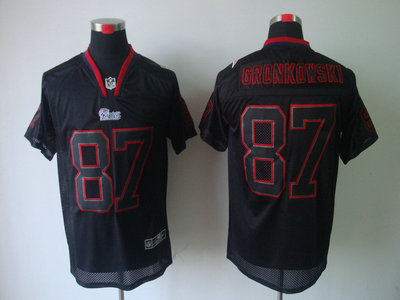 New England Patriots 87 Rob Gronkowski Lights Out Black 2012 Nike NFL Elite Jersey