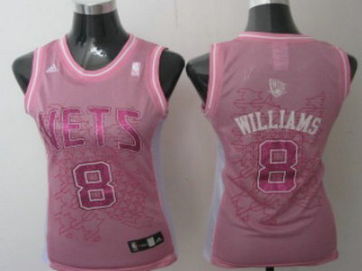 New Jersey Nets 8 Williams Pink Womens Jersey