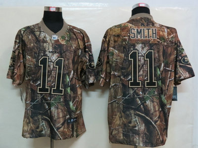 Nike San Francisco 49ers 11 Alex Smith Camo Elite Jerseys