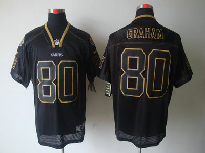 New Orleans Saints 80 Jimmy Graham Lights Out Black Elite Jersey