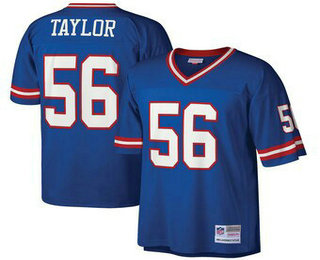 New York Giants #56 Lawrence Taylor Mitchell & Ness Big & Tall 1986 Retired Player Replica Jersey - Royal