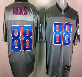 New York Giants #88 Hakeem Nicks Gray Jersey