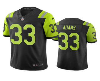 Men's New York Jets #33 Jamal Adams Black Green City Edition Vapor Limited Jersey