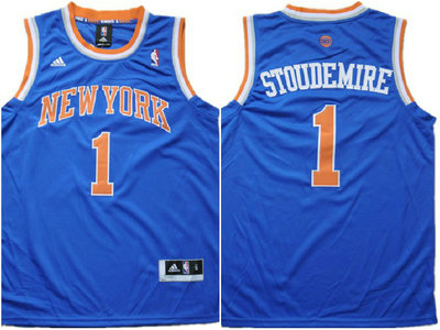 New York Knicks 1 Amare Stoudemire Blue 2012-2013 Season Jersey