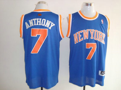 New York Knicks 7 Carmelo Anthony Blue 2012-2013 Season Jersey