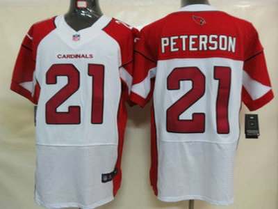 Nike Arizona Cardicals #21 Peterson White Elite Jersey
