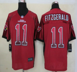 Nike Arizona Cardinals #11 Larry Fitzgerald Drift Fashion Red Elite Jersey