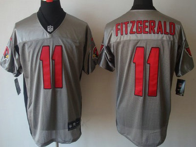 Nike Arizona Cardinals 11 Larry Fitzgerald Gray Elite Jersey