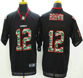 Nike Arizona Cardinals #12 John Brown Black With Camo Elite Jersey